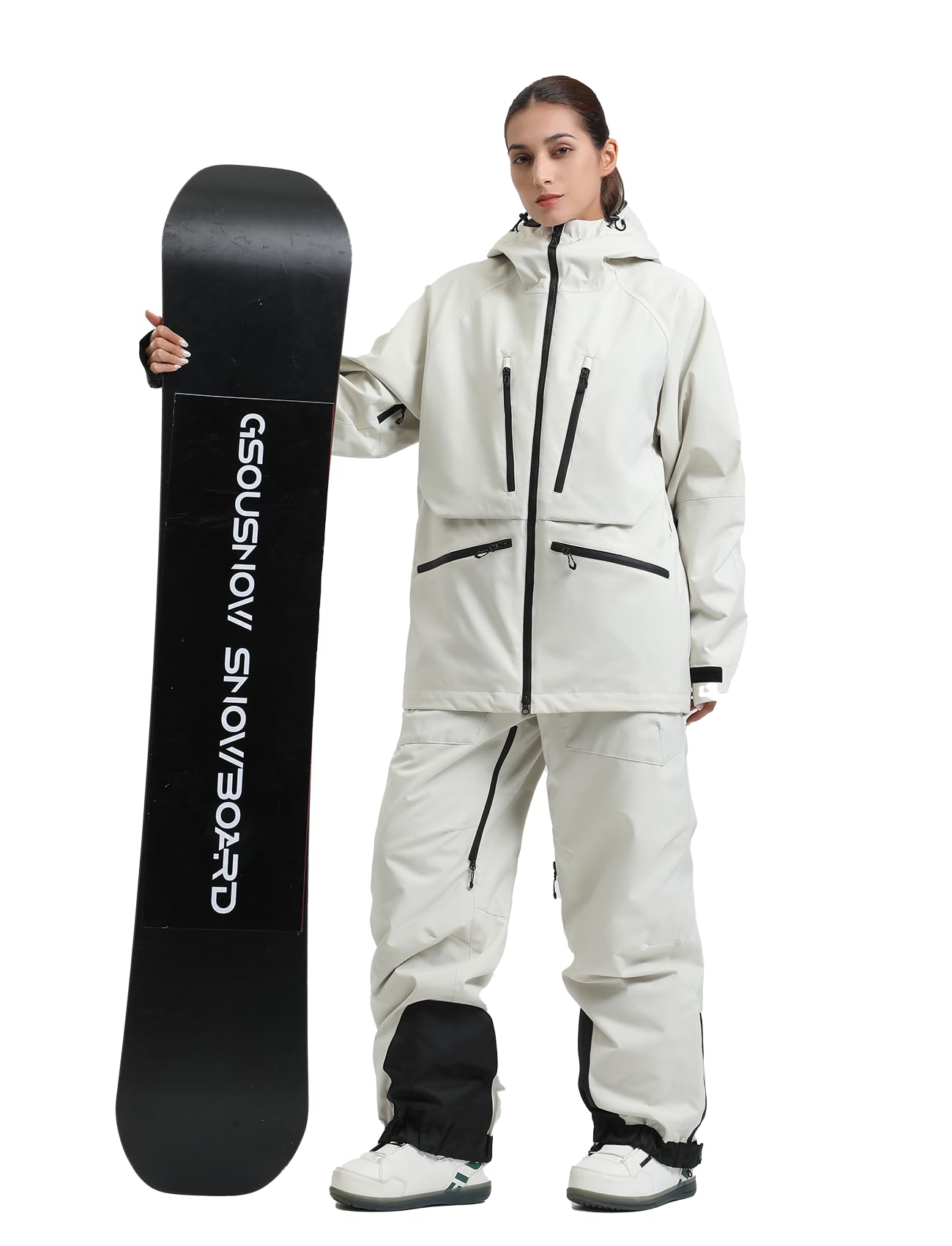 GSOU SNOW Men's & Women's Waterproof Insulated Snowboard Jacket - Ski Coat with Hood for Winter Sports & Mountain Adventures