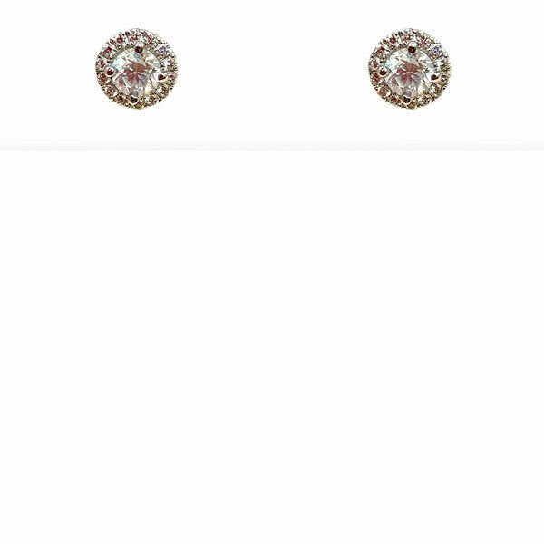 14K White Gold Diamond Stud Earrings for Women - Elegant & Timeless Jewelry Gift for Wedding, Anniversary & Special Occasions
