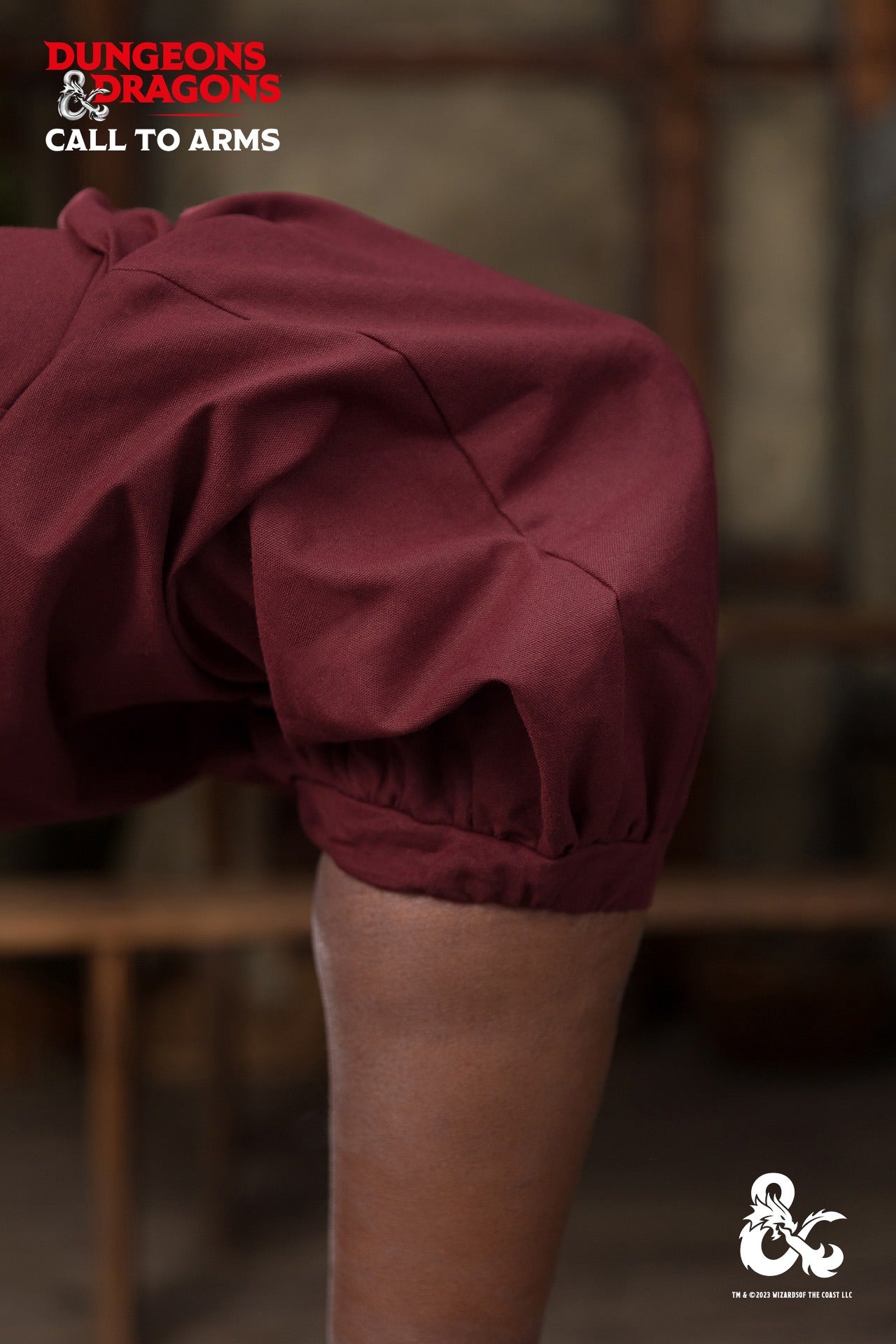 Dungeons & Dragons Monk Trousers Bordeaux - Medieval Fantasy RPG Pants for LARP, Cosplay & Tabletop Gaming