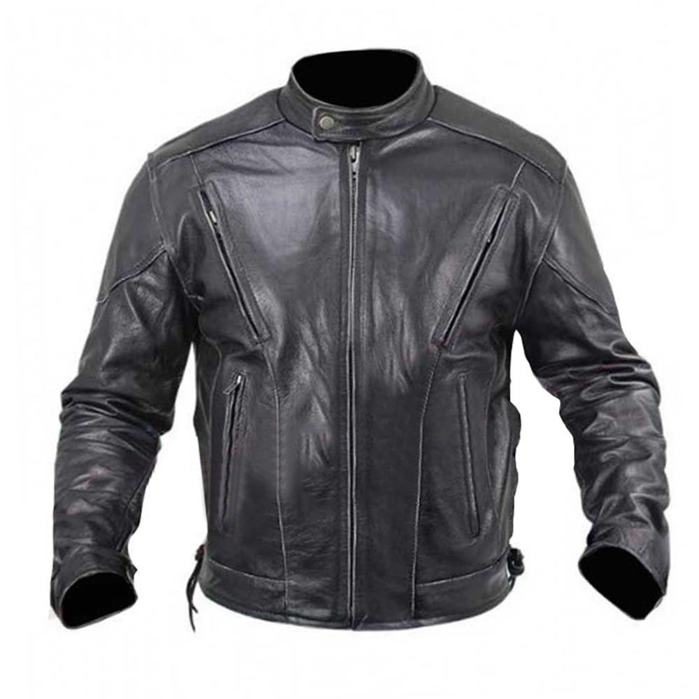 Vintage Biker Leather Jacket for Men - Retro Flying Skull Design Genuine Cowhide Motorcycle Jacket - Perfect for Riding, Motorcycle Clubs & Casual Streetwear