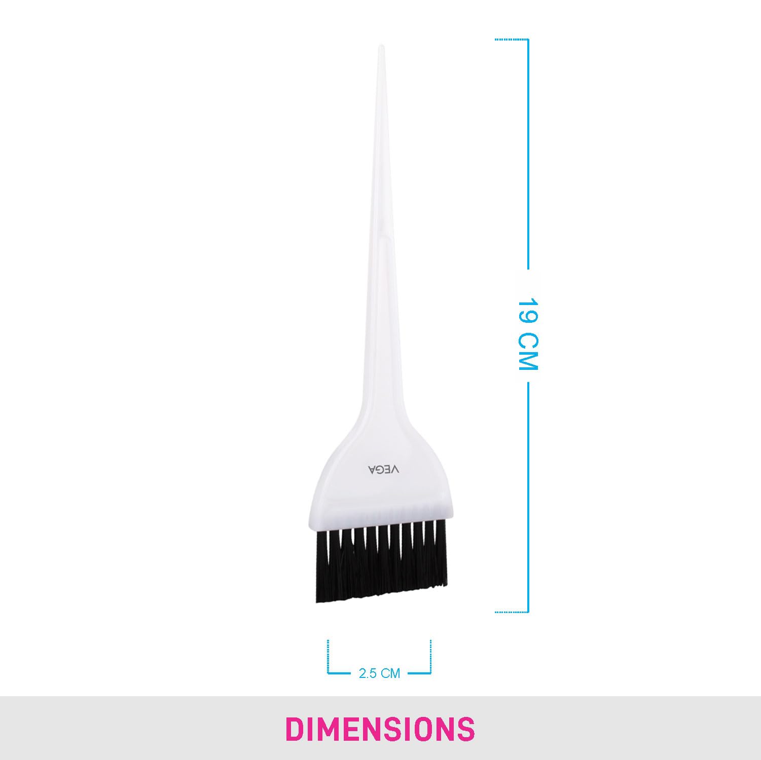 VEGA Professional Dye & Mehandi Hair Brush Set - 2 Pack for Hair Coloring & Henna Application - Perfect for Salon, Home Use & DIY Hair Treatments