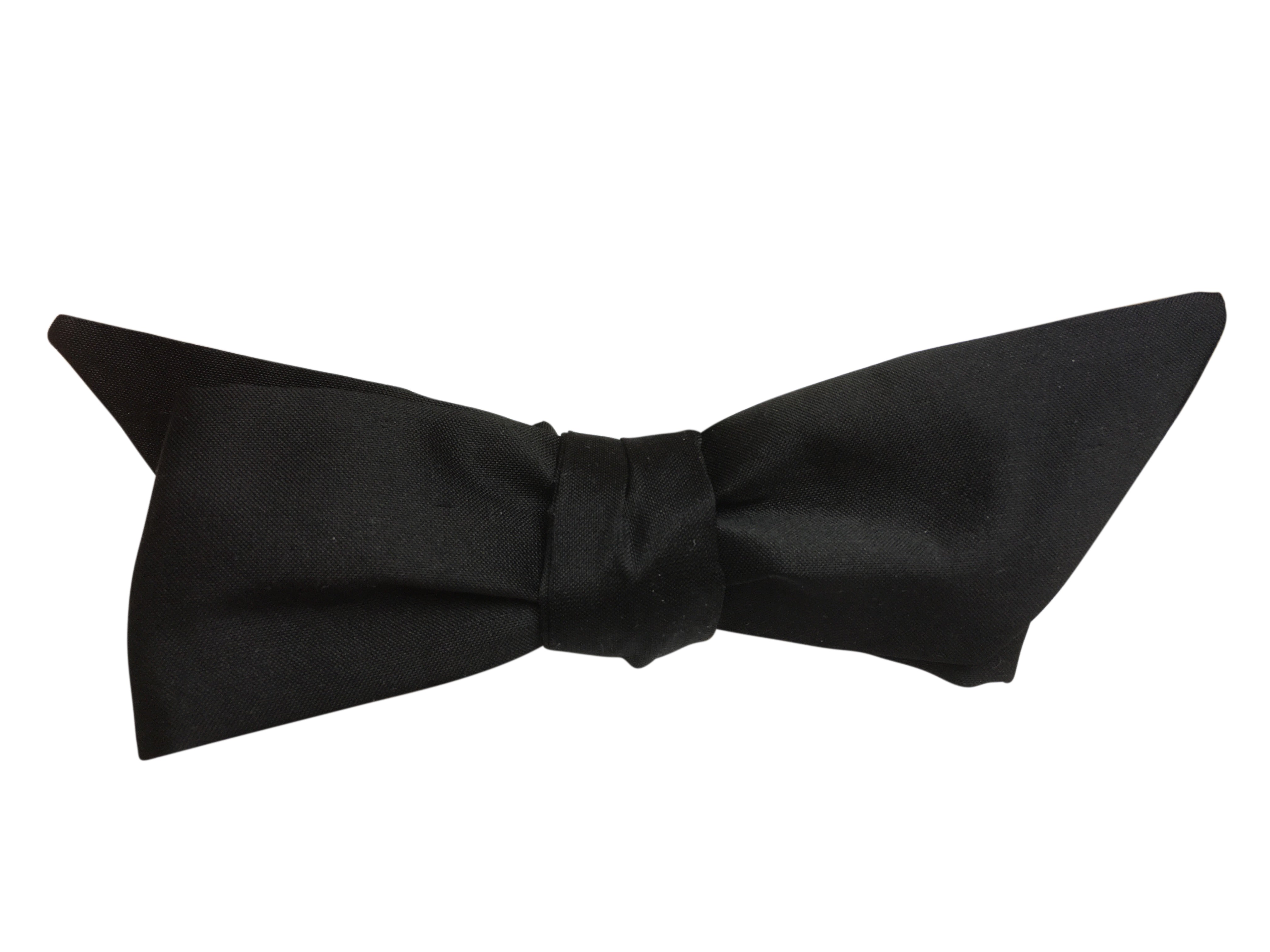 Elegant Black Silk Self-Tie Bow Tie for Men - Perfect for Weddings, Prom & Formal Events