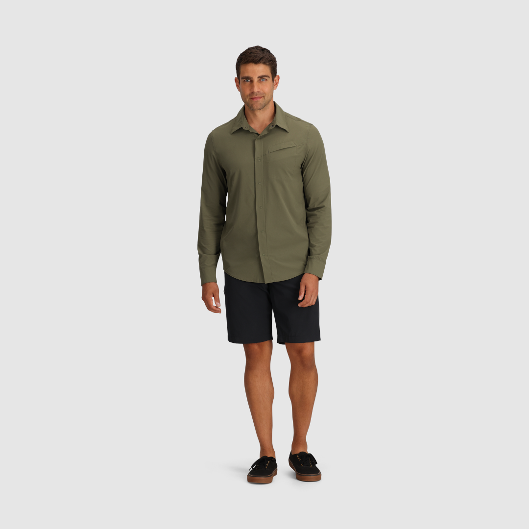 Astroman Men's Long Sleeve Sun Protection Shirt - UPF 50+ UV Blocking Fishing Hiking Outdoor Shirt for Summer Activities