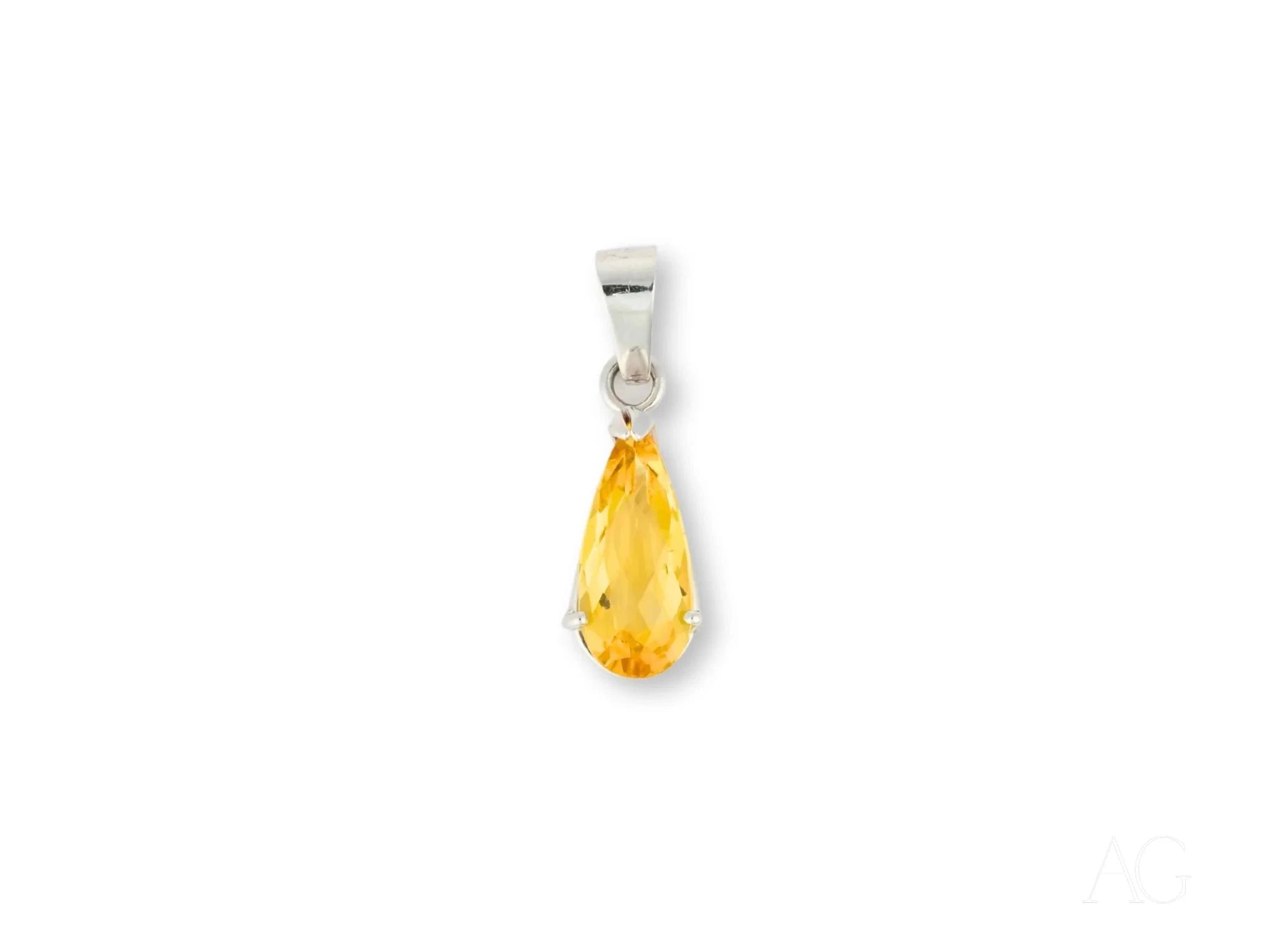 Golden Glow Citrine Pendant Necklace - Natural Gemstone Jewelry for Women - Perfect for Everyday Wear, Gift Giving & Special Occasions