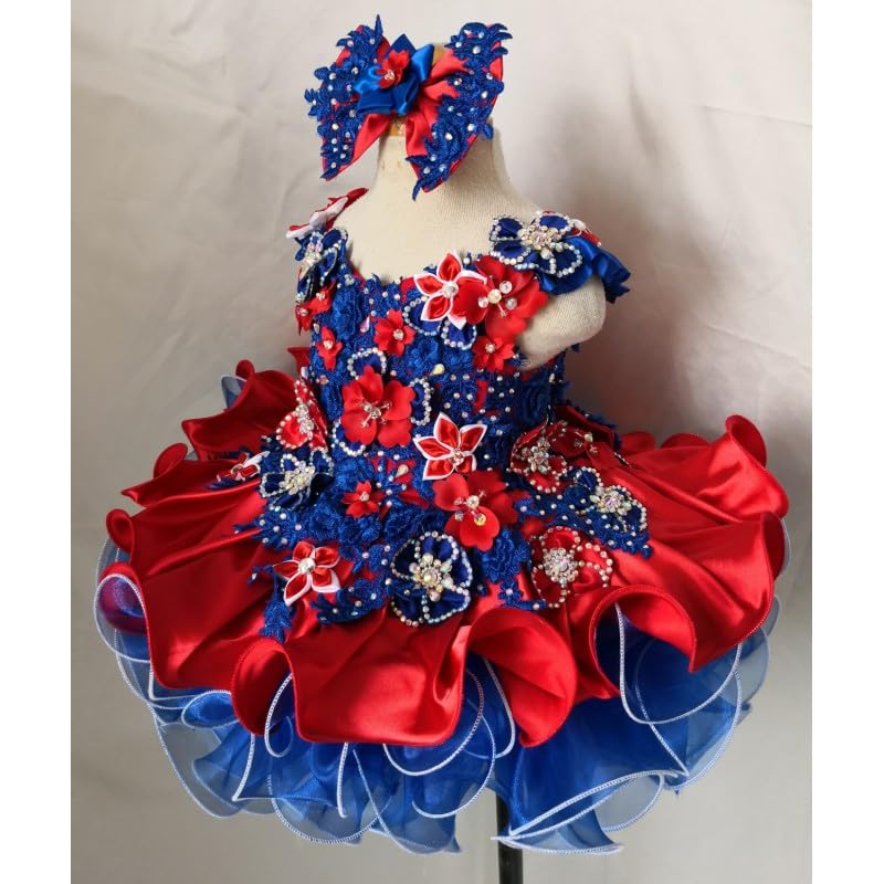 Handmade Beaded Pageant Dress for Toddlers - Jenniferwu Princess Gown for Pageants, Photo Shoots & Special Occasions