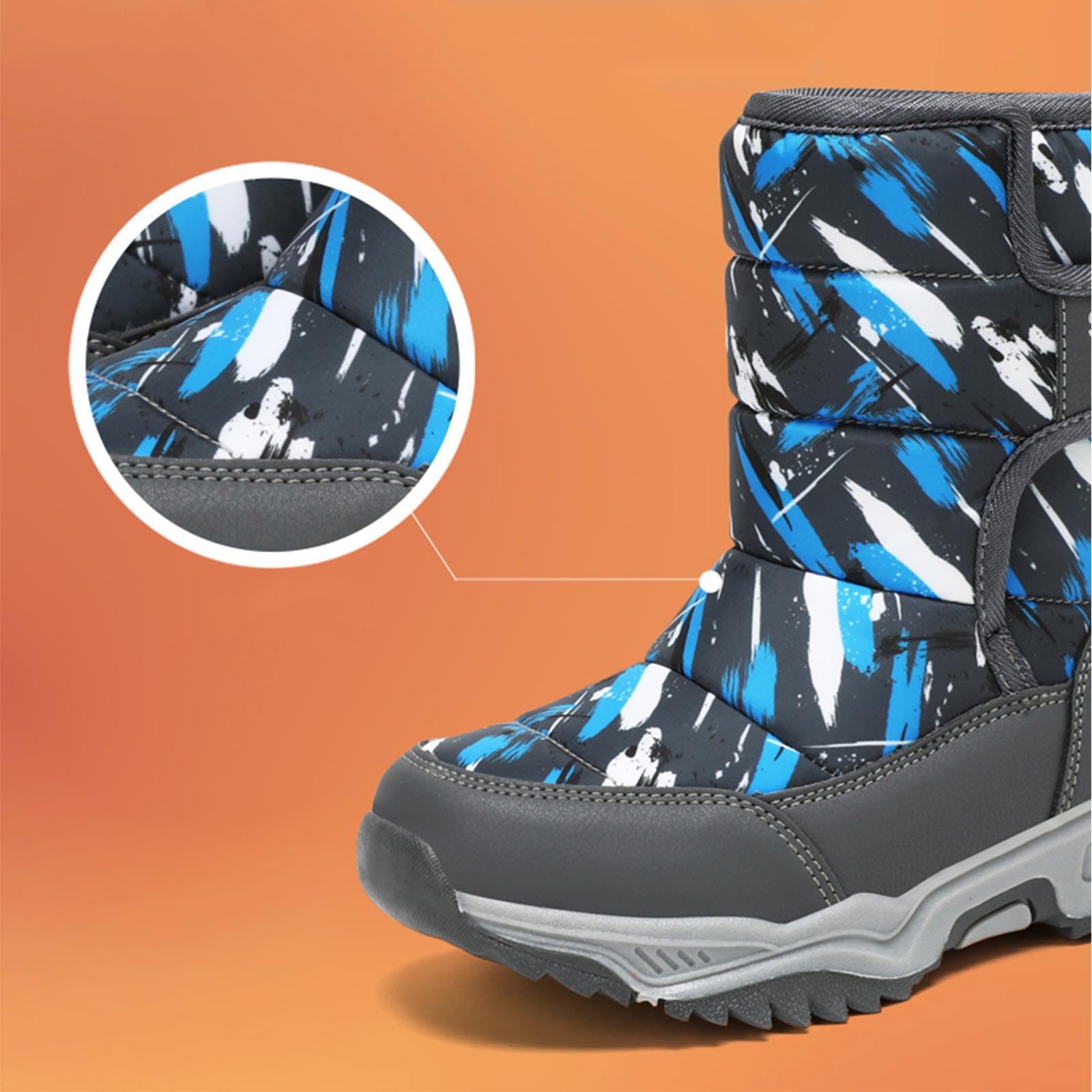 Meidiastra Kids Winter Boots for Boys & Girls - Waterproof Snow Boots with Non-Slip Sole | Warm Outdoor Winter Shoes for Snow Play, Hiking & Cold Weather Activities