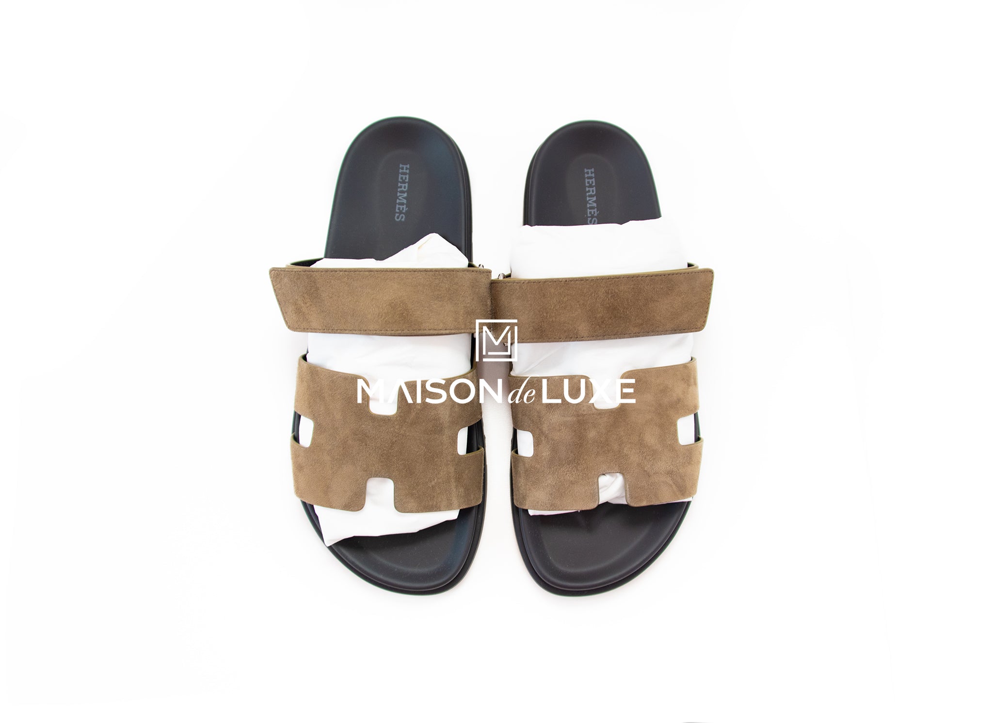 Hermes Men's Vert Toundra Chypre Sandal Size 42 | Premium Leather Summer Sandals for Men | Perfect for Beach Vacations & Casual Outings