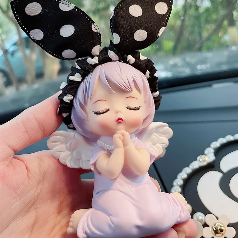 Annie Angel Cute Cartoon Car Perfume Accessory - Light Fragrance Creative Doll Car Interior Ornament for Air Vent Freshener, Perfect for Cars, Offices, and Home Décor