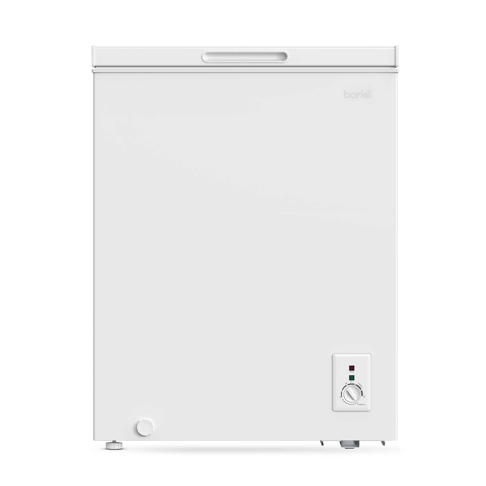 Baridi 5.0 cu ft Freestanding Chest Freezer - 142L Capacity, Adjustable Thermostat, Energy Efficient White Freezer for Home, Garage & Basement - Perfect for Bulk Food Storage & Meal Prep