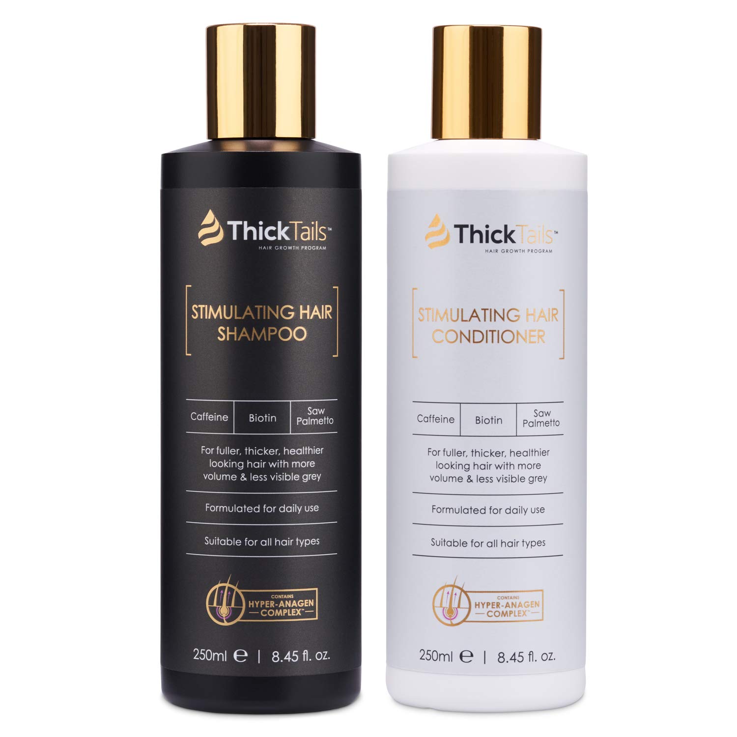 Hair Growth Shampoo and Conditioner Set (2-Pack) - Volumizing & Thickening Formula with Biotin & Caffeine for Women with Thinning Hair - Promotes Hair Regrowth & Reduces Breakage - Ideal for Daily Use & Mature Hair Care