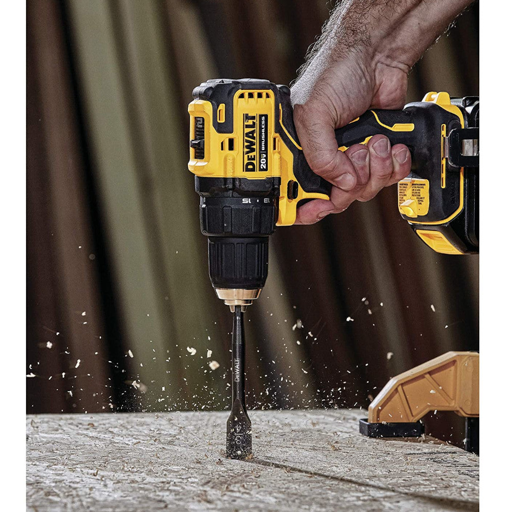 DEWALT 20V MAX* Cordless Drill/Driver Kit, Compact 1/2 Inch (Refurbished with Warranty) - DCD708C2 - Perfect for DIY Projects, Home Repairs & Professional Construction Work