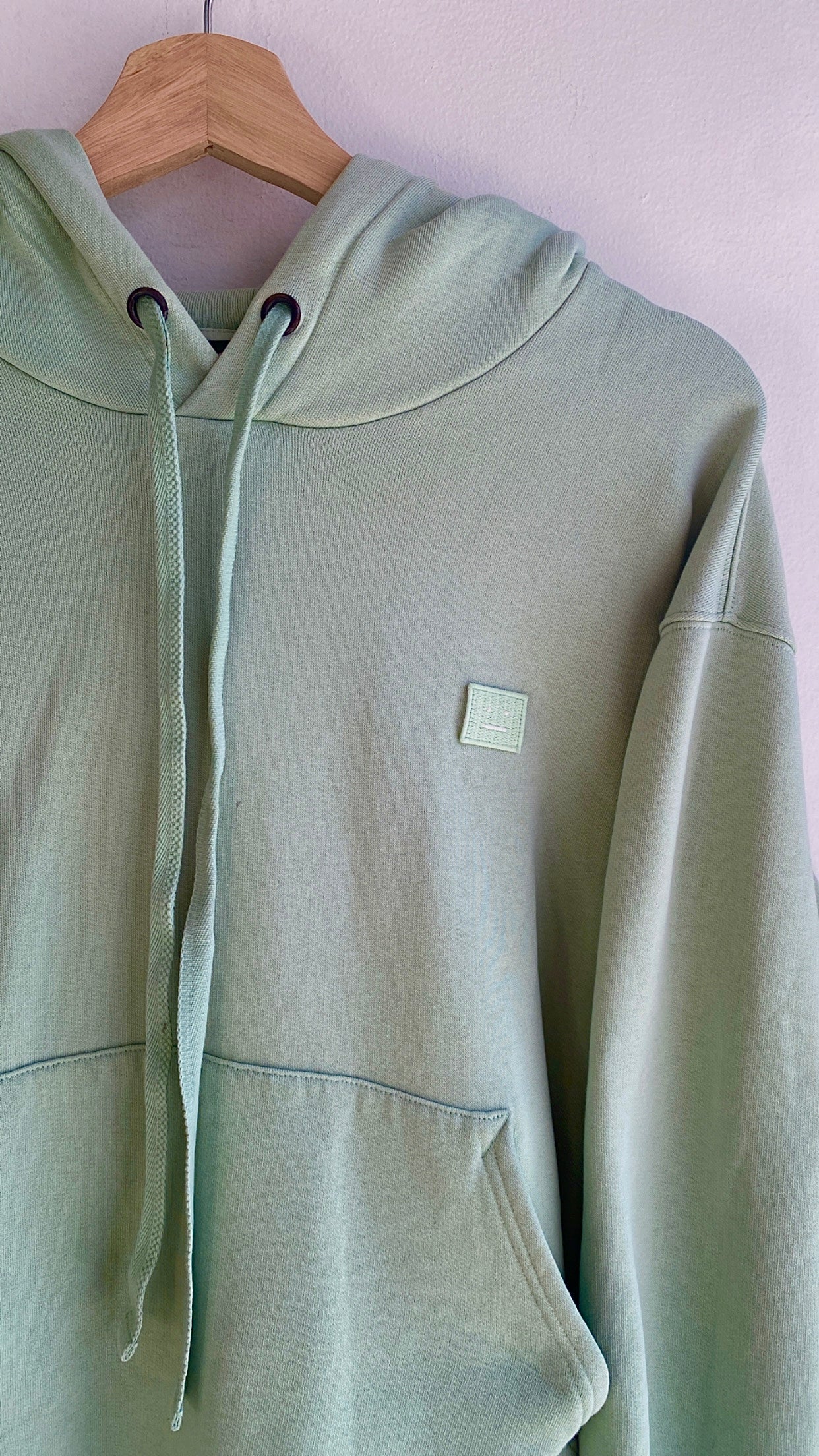 Acne Studios Mint Green Logo Hoodie for Men & Women - Stylish Casual Pullover for Everyday Wear & Street Fashion