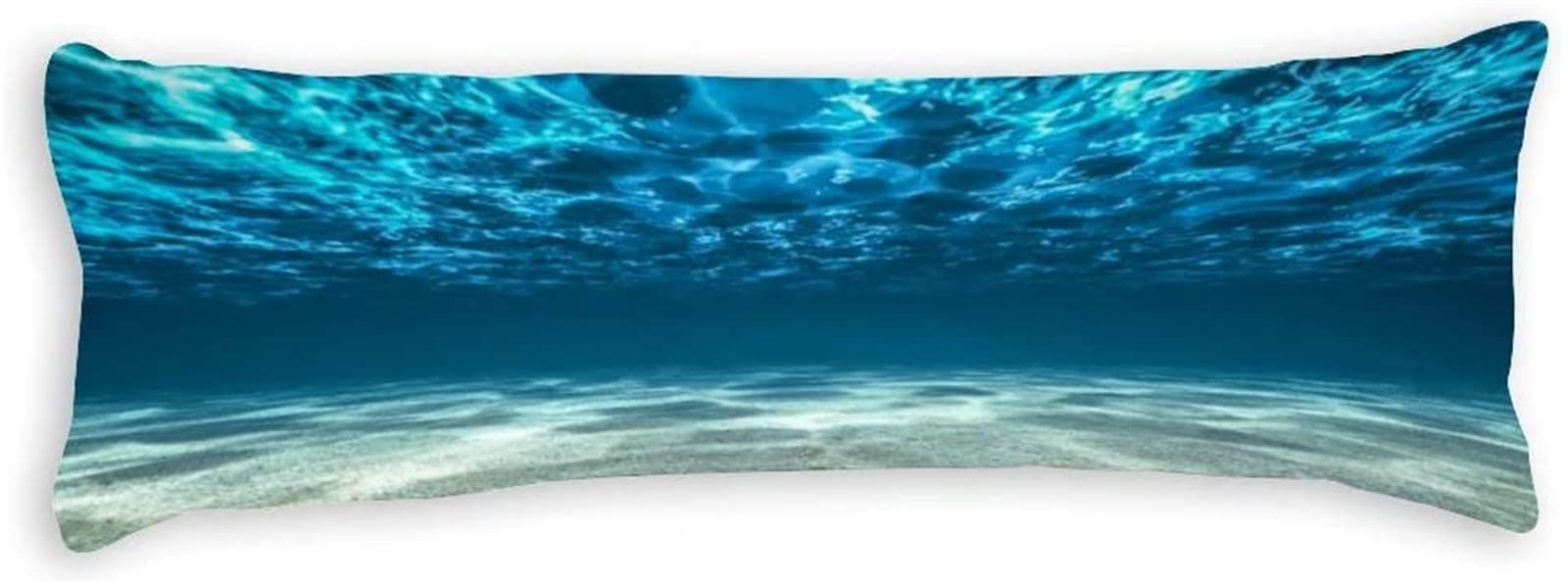 20x54 Inch Blue Ocean Cotton Body Pillow Cover - Soft & Breathable Long Pillowcase for Bed, Sofa & Couch - Perfect for Home Decor, Lounging & Relaxation