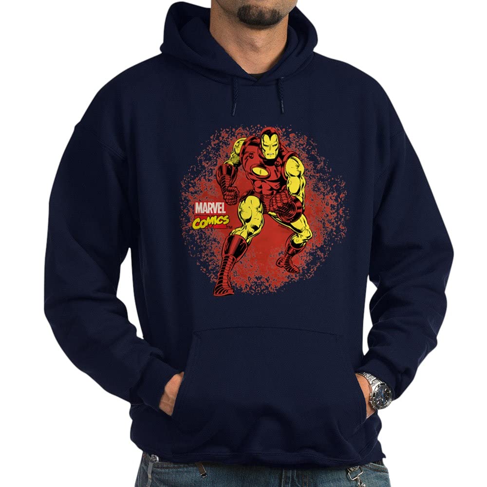 Iron Man Fist Graphic Hoodie - Dark Grey Marvel Superhero Sweatshirt for Men & Women | Perfect for Cosplay, Comic Con & Superhero Fans