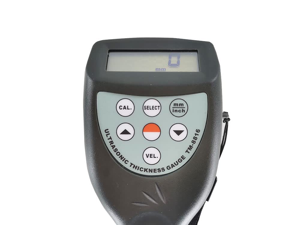 Precision Ultrasonic Thickness Gauge Meter (1.0-200mm/0.05-8inch) with RS-232 Cable & Software - Ideal for Metal, Plastic, and Pipe Thickness Measurement in Industrial Inspections