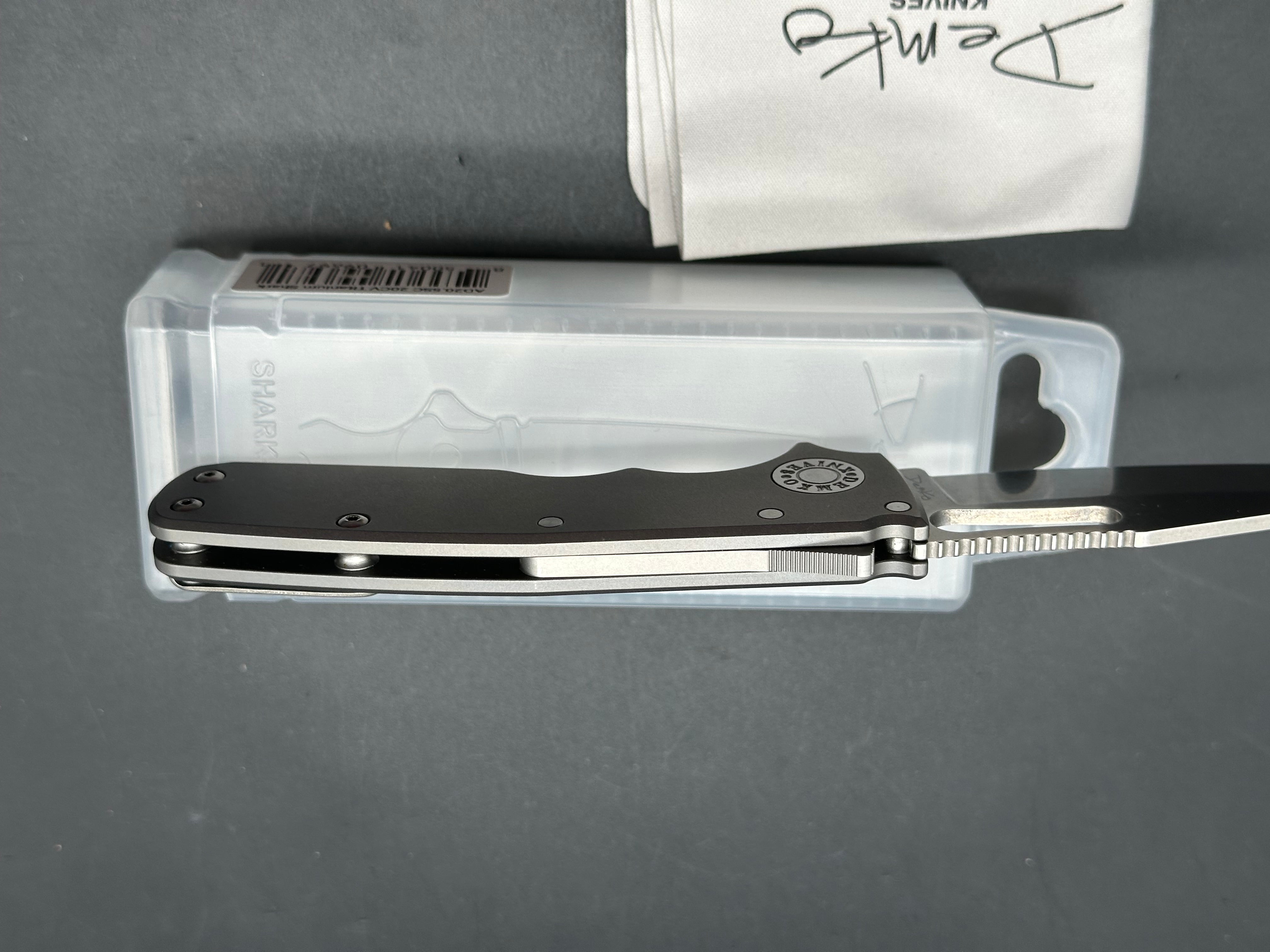 Demko Shark Cub Titanium Pocket Knife - Premium EDC Folding Knife for Outdoor, Camping & Survival Gear - Perfect for Hiking, Fishing & Everyday Carry