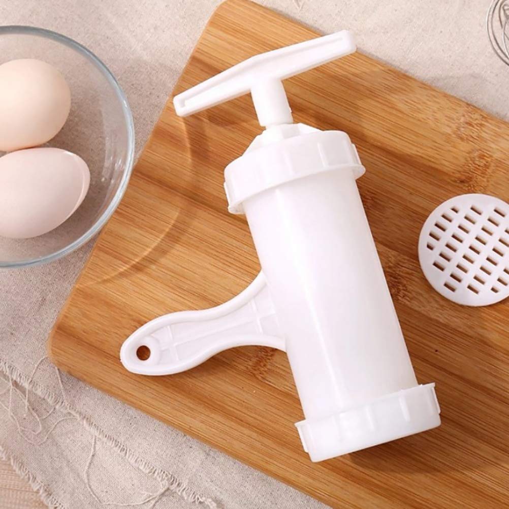 Premium Manual Pasta Maker - Hand Crank Dough Press for Homemade Spaghetti, Fettuccine & Noodles | Durable Kitchen Tool for Italian Cuisine | Perfect for Home Chefs & Pasta Lovers (White)