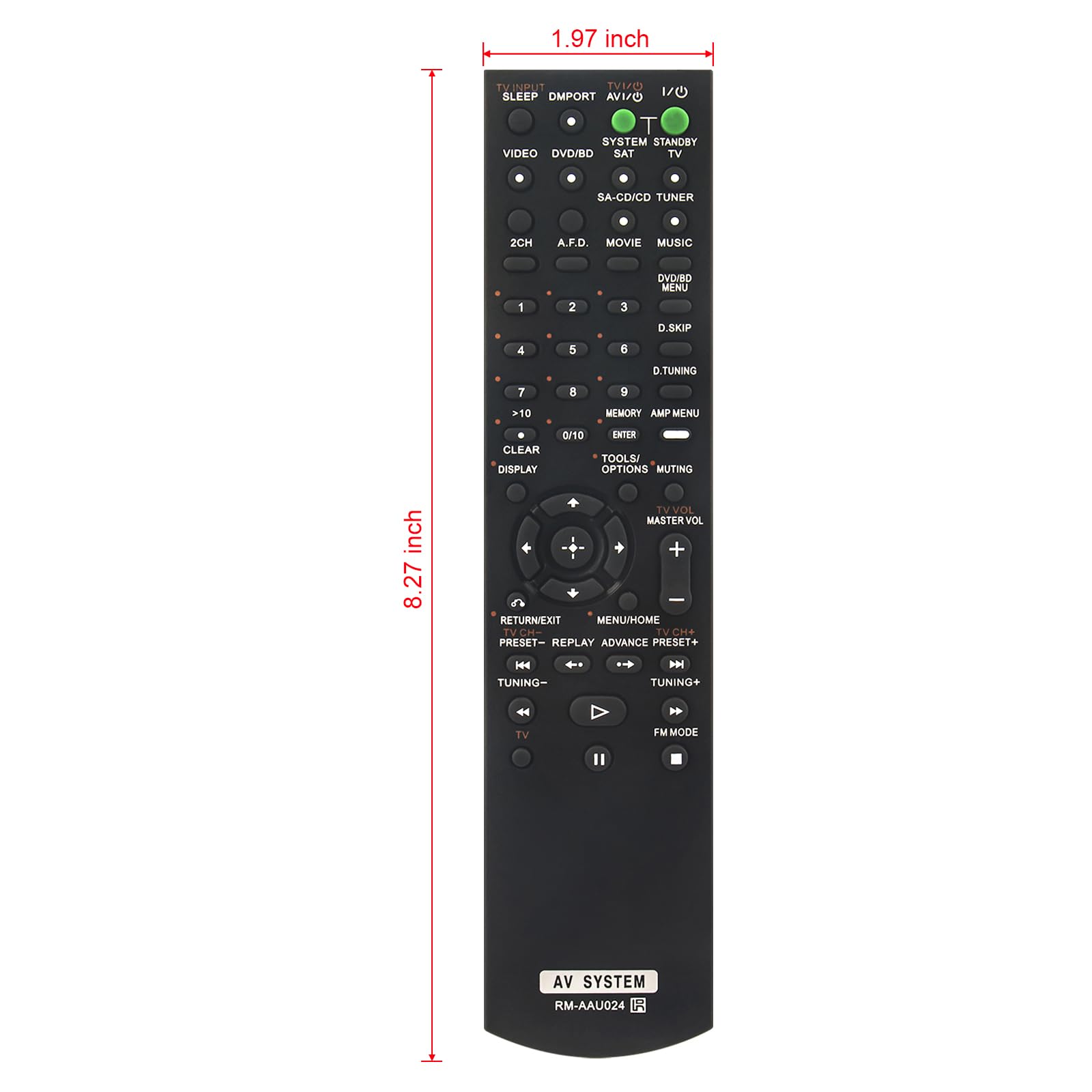 Original Remote Control Replacement for Sony Home Theater AV Receiver STR-KM5000 RM-AAU024 HTSS2300 STR-DG720 HTD-DW7000 HT-DDWG700 - Compatible with Sony Home Theater Systems for Enhanced Entertainment Experience