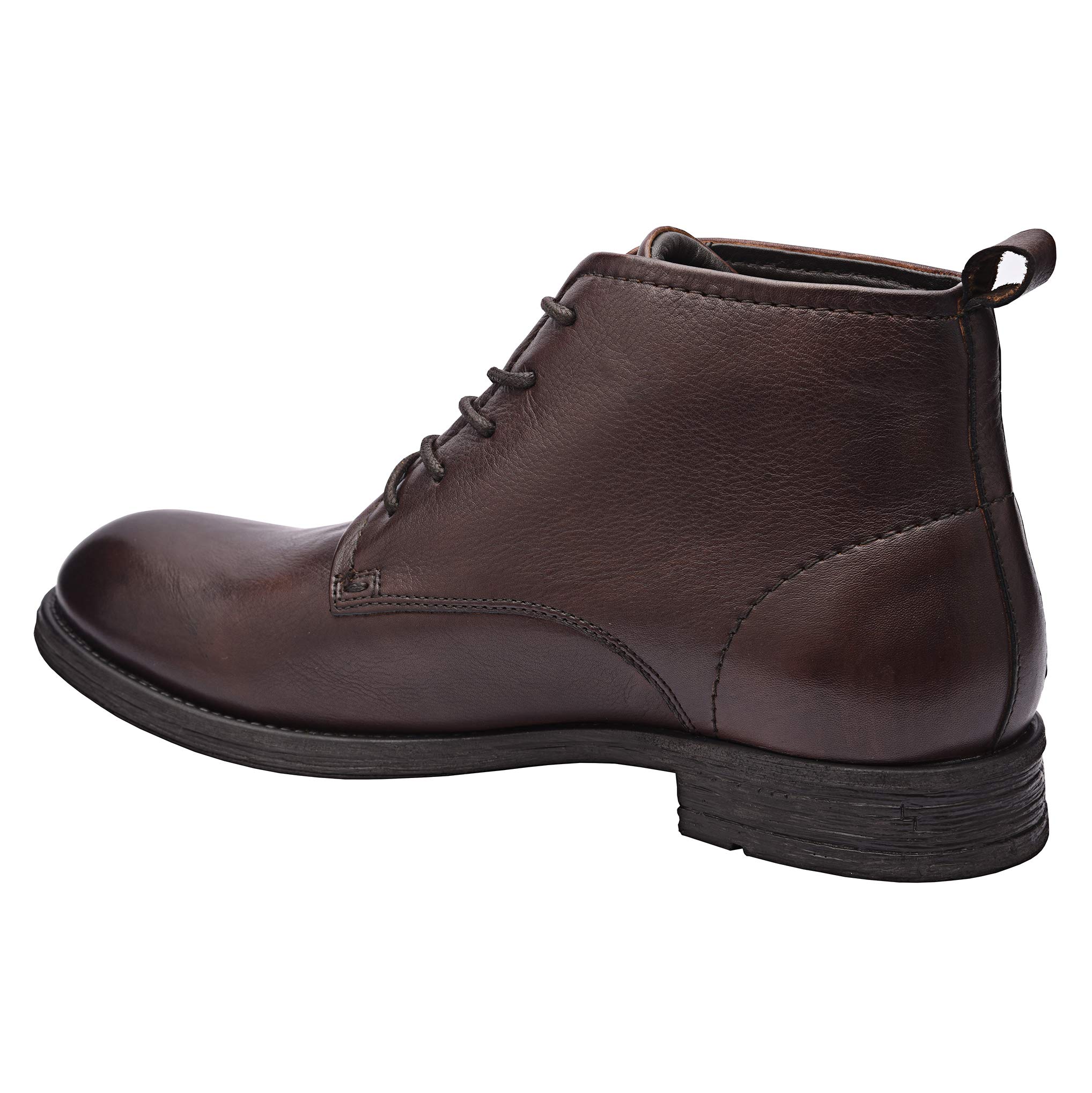 Genuine Leather Chukka Boots for Men - Handcrafted Lace-Up Winter Boots with TPR Sole | Durable & Comfortable Lightweight Boots for Outdoor, Hiking & Casual Wear
