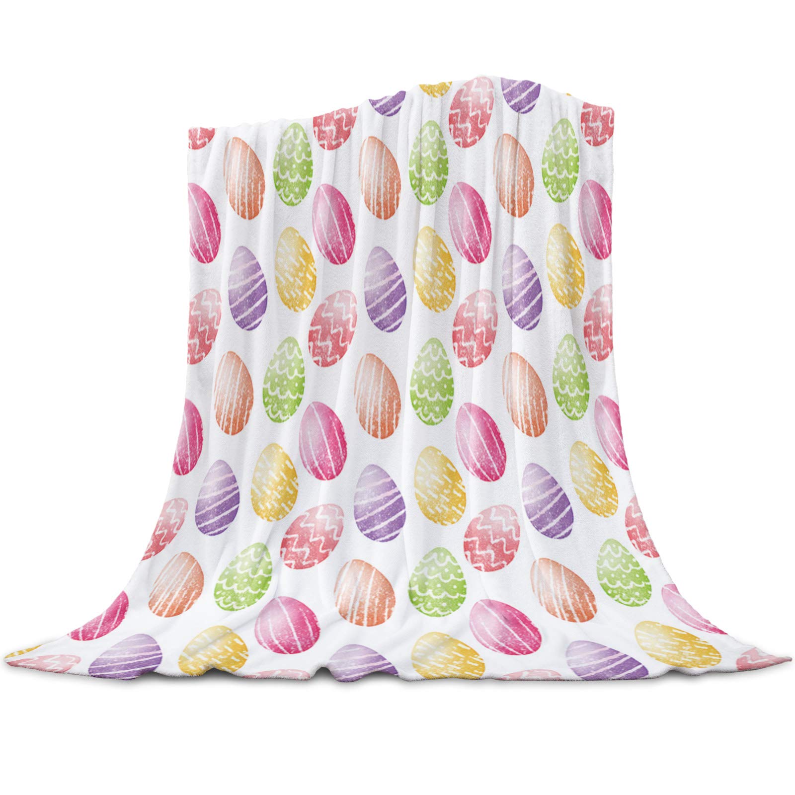 Easter Egg Fleece Throw Blanket - Super Soft & Cozy 40