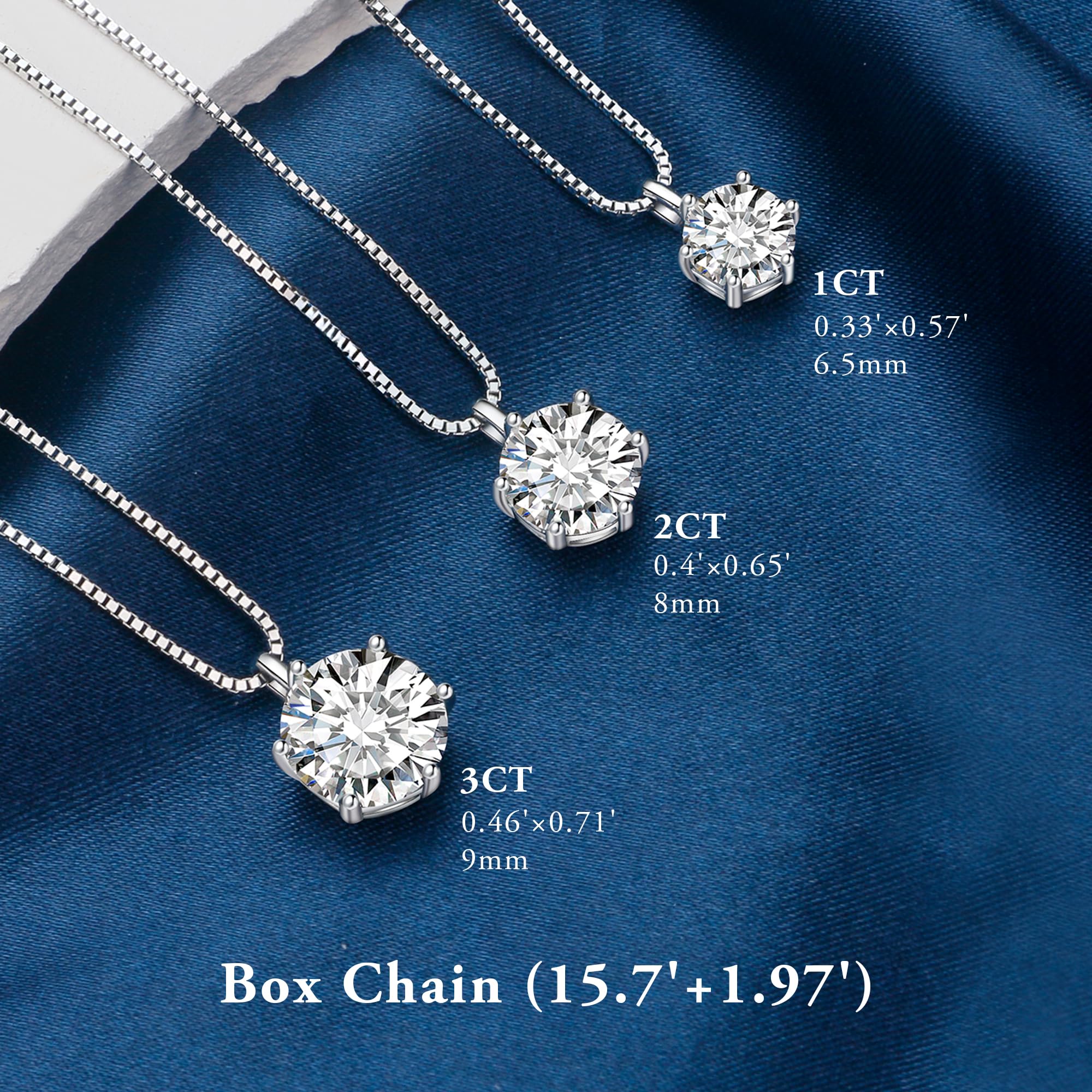 3 Carat Moissanite Necklace for Women - Anniversary Gift for Wife, Girlfriend & Soulmate - Durable Moissanite Jewelry for Birthday, Valentine's Day & Special Occasions - Perfect for Date Nights, Weddings & Romantic Surprises