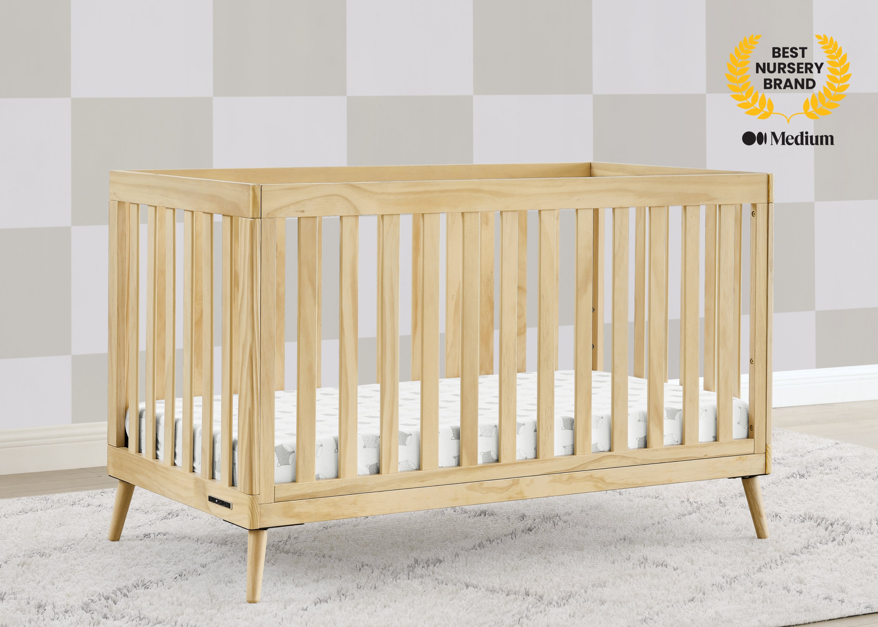 Essex 4-in-1 Convertible Baby Crib - Toddler Bed, Daybed & Full-Size Bed Conversion - Safe Nursery Furniture for Newborns & Kids - Perfect for Bedrooms, Daycare & Guest Rooms