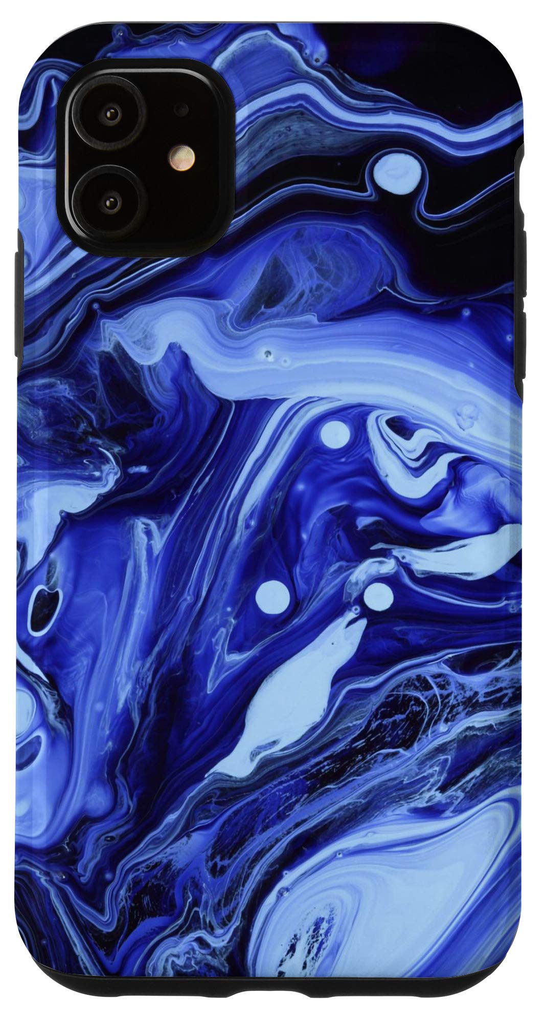 Premium iPhone 11 Case - Cool Blue Natural Marble Design | Shockproof Protective Cover | Slim Fit for iPhone 11 (2019) | Perfect for Everyday Use, Travel & Office Protection