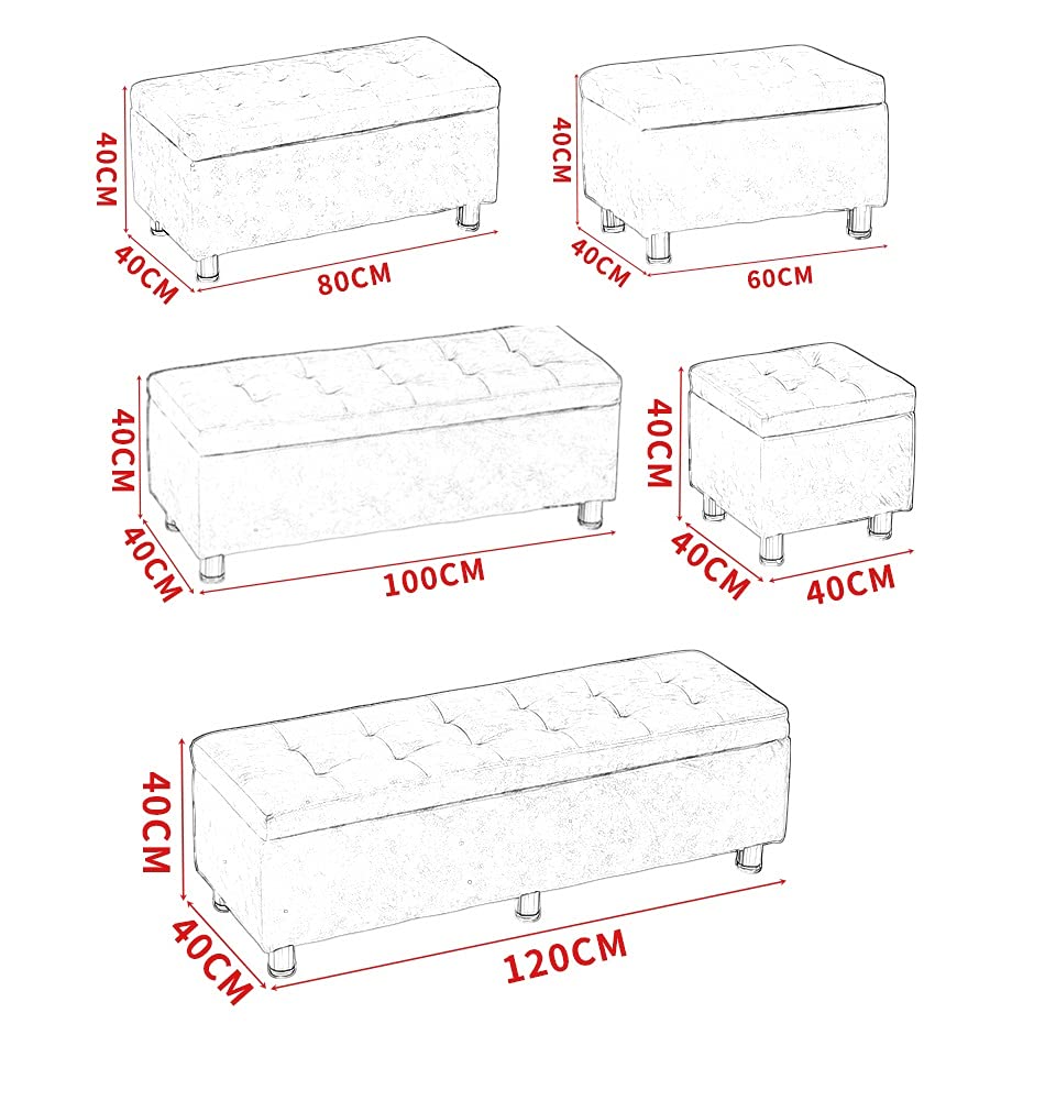 Upholstered Storage Ottoman Bench with Padded Seat - Multi-Functional Entryway Stool, Footrest & Coffee Table for Living Room - Easy Assembly Home Storage Solution | Perfect for Small Spaces, Bedroom Organization & Entryway Decor