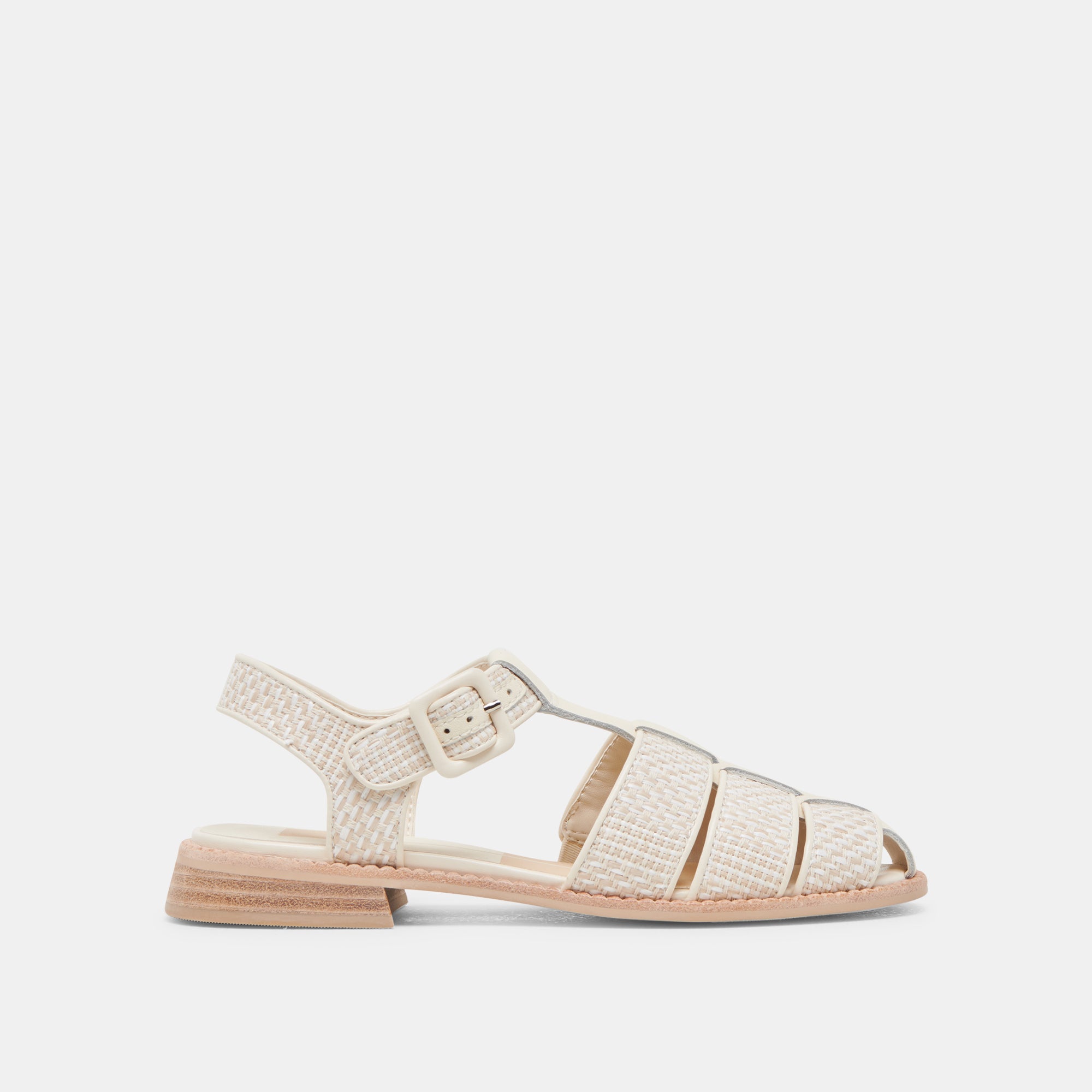 HOLIS Women's White Multi Raffia Sandals - Comfortable Beach Sandals for Summer, Vacation, and Casual Outings