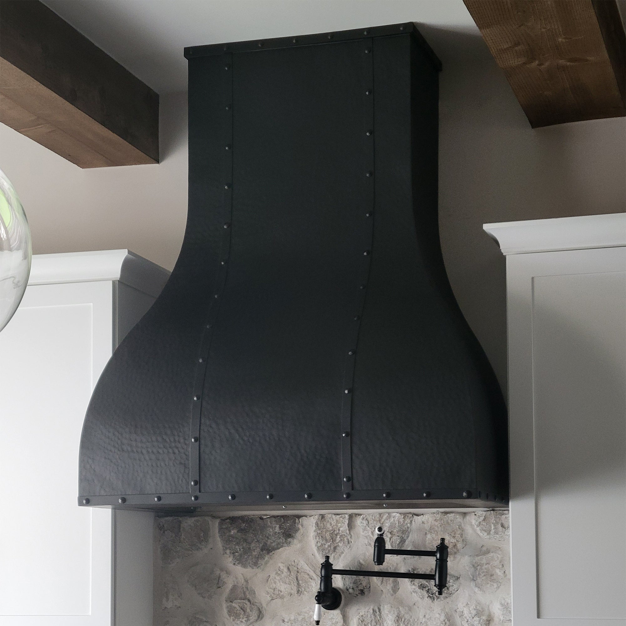 Premium H13 Bell Curve Copper Range Hood - Efficient Kitchen Ventilation for Smoke & Odor Removal - Ideal for Home Cooking, Grilling & Frying