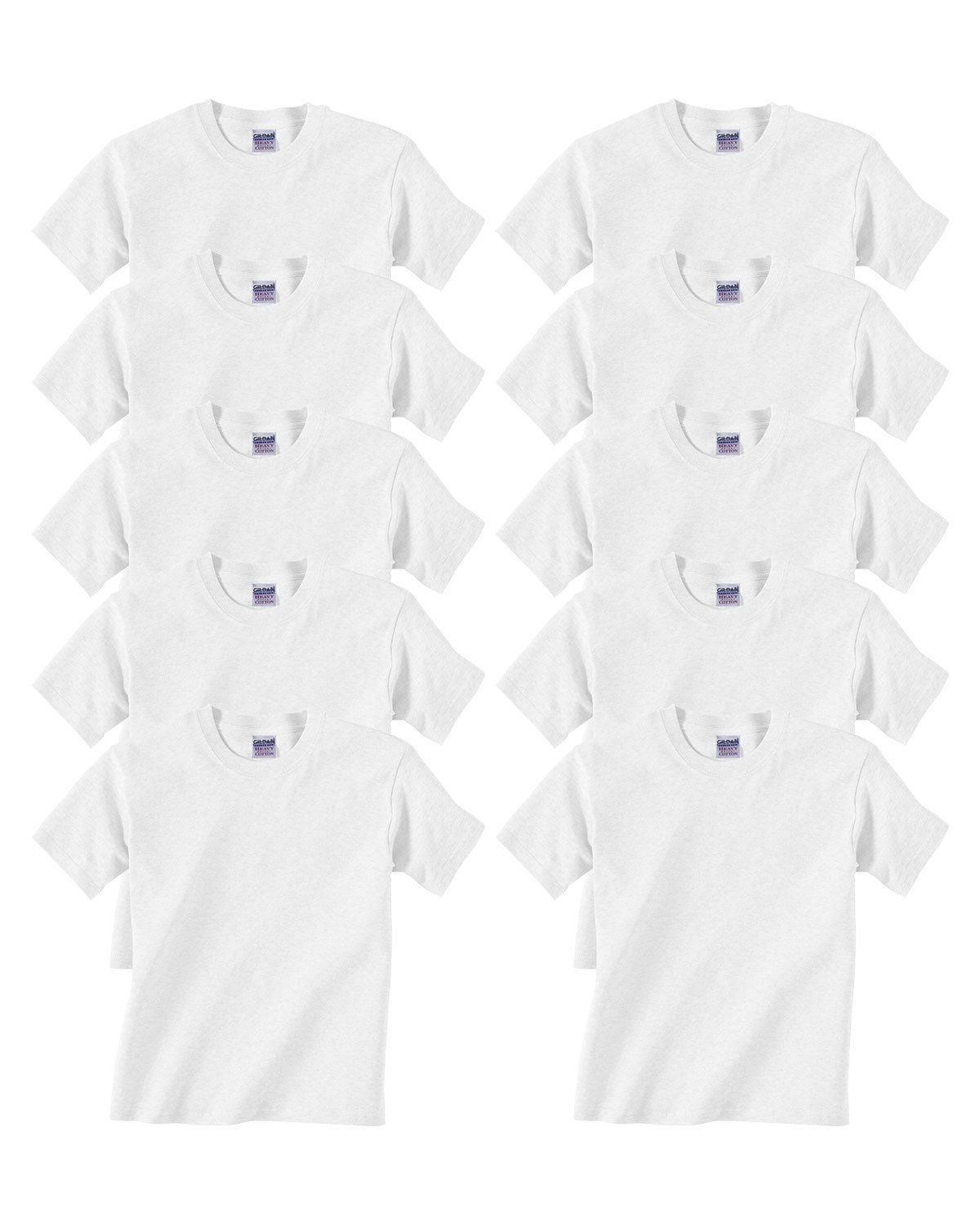 Gildan Heavy Cotton Big Boys 5.3 Oz. T-Shirt (G500B) - White, Small - Comfortable Kids Tee for School, Play & Everyday Wear