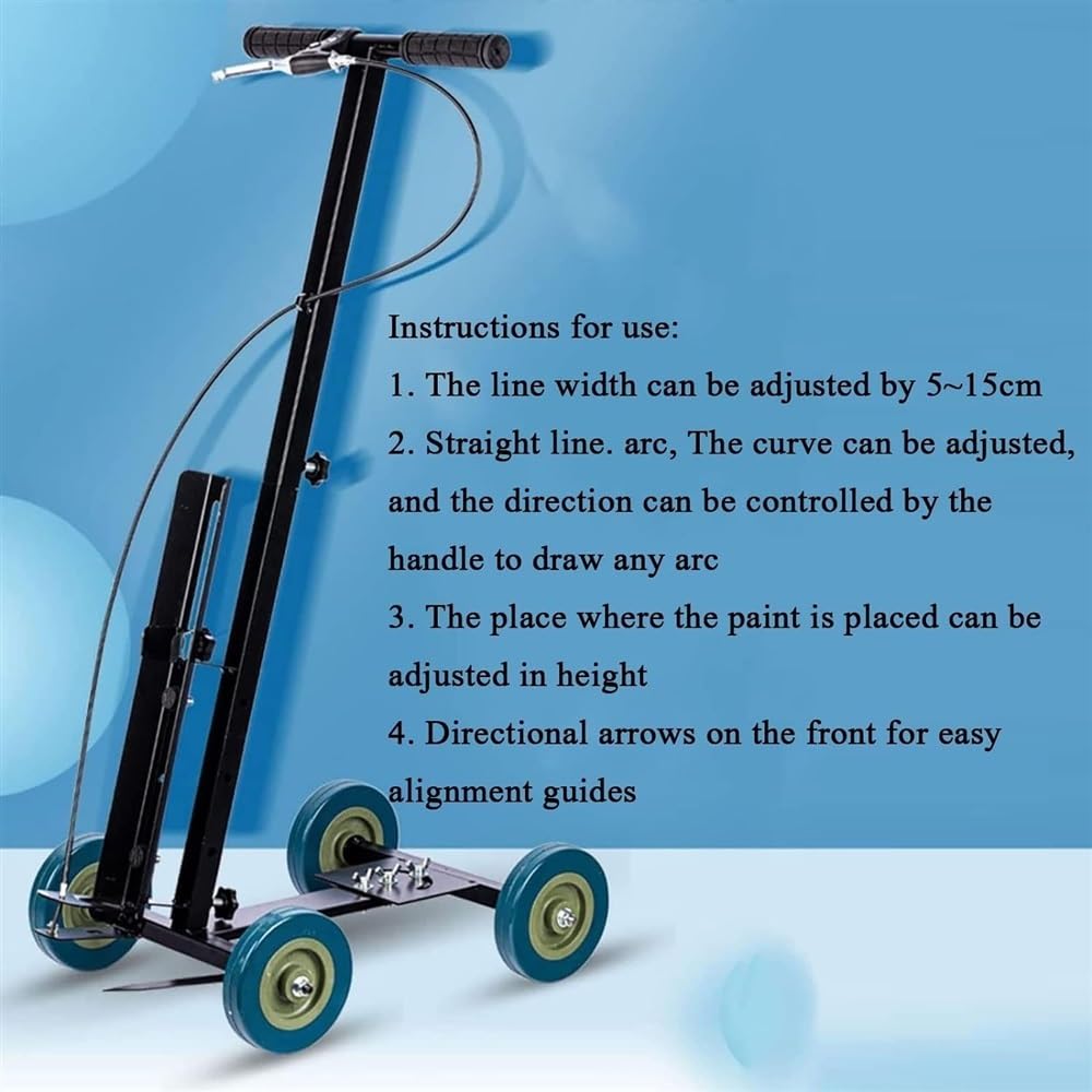 YOGAYE Multifunctional Line Marking Machine - Adjustable Paint Striping Tool for Straight, Arc & Round Lines | Perfect for Parking Lots, Sports Courts & Road Marking
