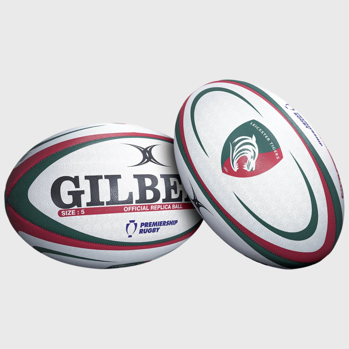Gilbert Leicester Tigers Official Replica Rugby Ball - Authentic Match Ball for Training, Games & Collectibles - Perfect for Rugby Fans & Sports Enthusiasts