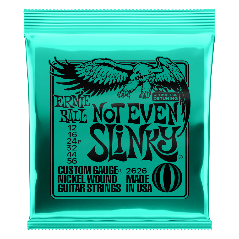 Ernie Ball Nickel Not Even Slinky Electric Guitar Strings - Heavy Gauge for Drop Tuning - Perfect for Metal, Rock & Alternative Genres