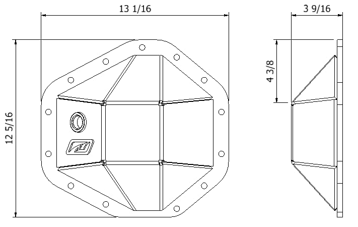 Motobilt 13 Bolt Differential Cover - Heavy Duty Off-Road Protection for Jeep, Truck & SUV - Ideal for Rock Crawling & Trail Riding