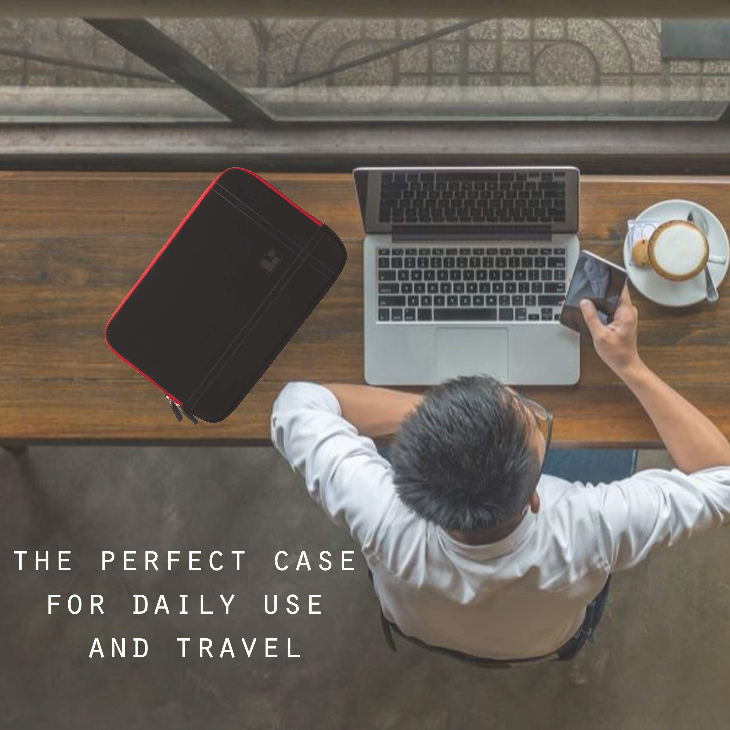 SumacLife 13 Inch Microsuede Padded Laptop Sleeve Case for MacBook Air/Pro, iPad Pro 12.9/11 - Protective Carrying Cover for Tablets & Laptops Up to 12.75