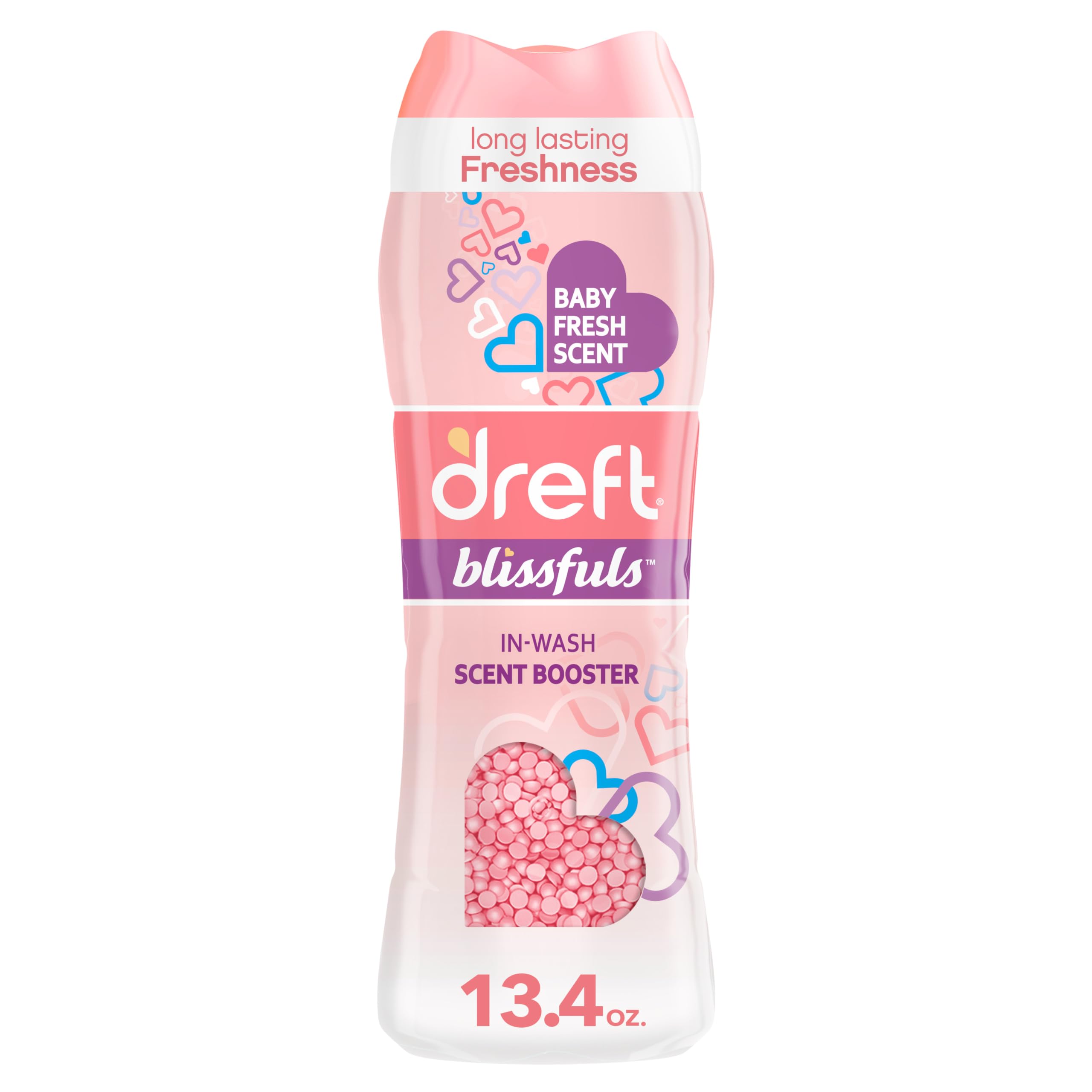 Dreft Blissfuls In-Wash Scent Booster Beads for Baby Clothes | Baby Fresh Fragrance | 13.4 oz | Laundry Detergent Enhancer for Soft, Long-Lasting Scent | Perfect for Newborn & Infant Garments