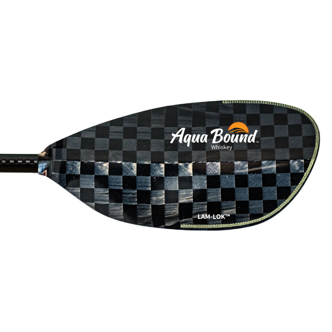 Aqua Bound Whiskey Lam Lok Carbon Fiber Kayak Paddle - Straight Shaft 2-Piece Design for Touring & Recreational Kayaking | Lightweight & Durable Paddle for Lakes, Rivers & Coastal Waters
