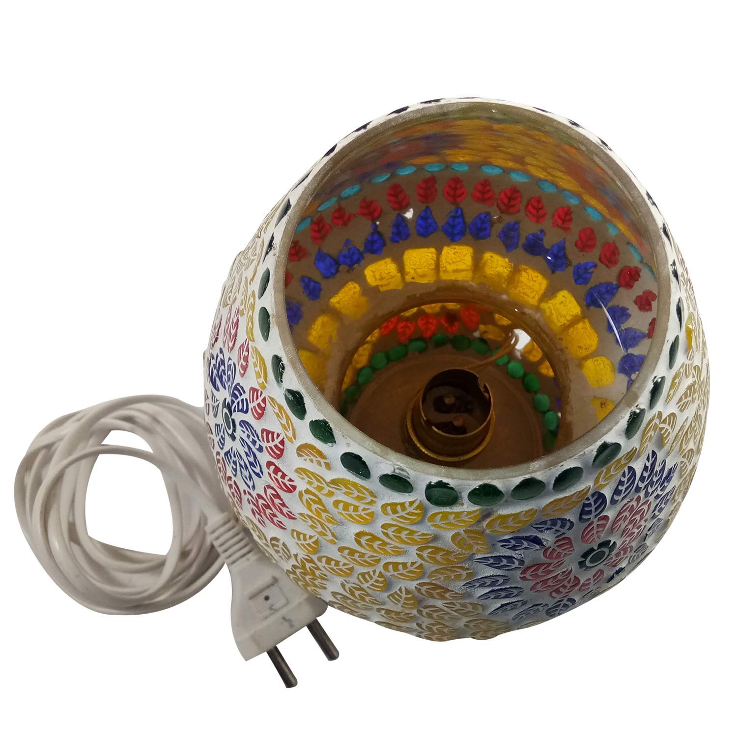 Handmade Mosaic Table Lamp - Award-Winning Indian Artisan Crafted, Electric Desk Lamp for Home & Office Decor | Perfect Gift for Housewarming, Birthday & Wedding