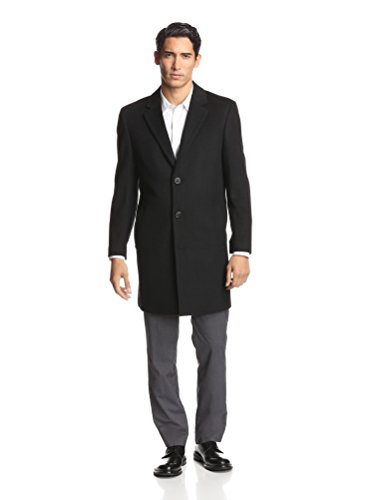 Kenneth Cole Men's Moretti Wool Blend Topcoat - Stylish Winter Overcoat for Business & Formal Occasions