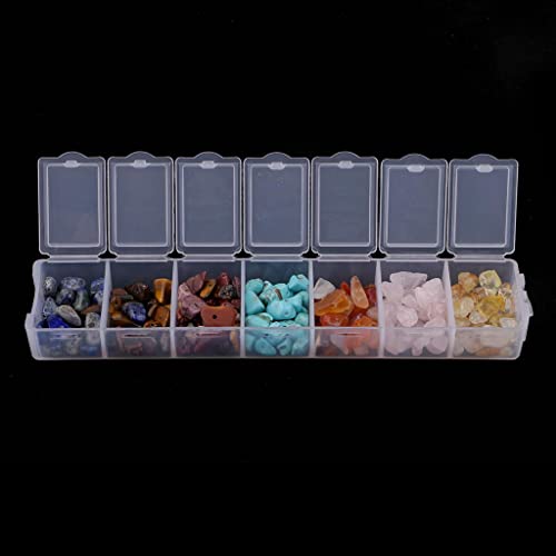IVELECT 1 Box Assorted Gemstones - Topaz, Rose Quartz, Turquoise & Agate for Nail Art, Jewelry Making, Phone Case Decorations, DIY Crafts | Perfect for Earrings, Home Decor & Gift Projects