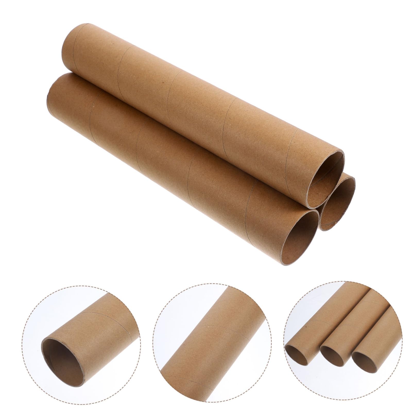 ULDIGI 3 Pack Cardboard Tubes for DIY Crafts - Round Paper Rolls for Art Projects, Scrapbooking & School Supplies - Perfect for Gift Wrapping, Home Decor & Kids Activities