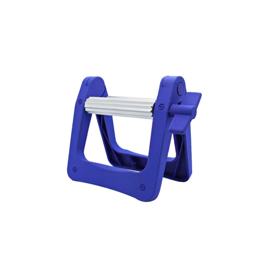 TOPBATHY Metal Toothpaste Squeezer & Dispenser - Manual Rotating Tube Holder for Toothpaste & Creams - Bathroom Organizer & Space Saver (Blue) - Perfect for Travel, Home & Vanity Accessories
