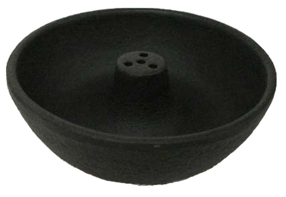Premium Round Black Iron Incense Burner - Handcrafted Aromatherapy Holder for Meditation, Yoga & Home Decor - Perfect for Relaxation and Spiritual Practices