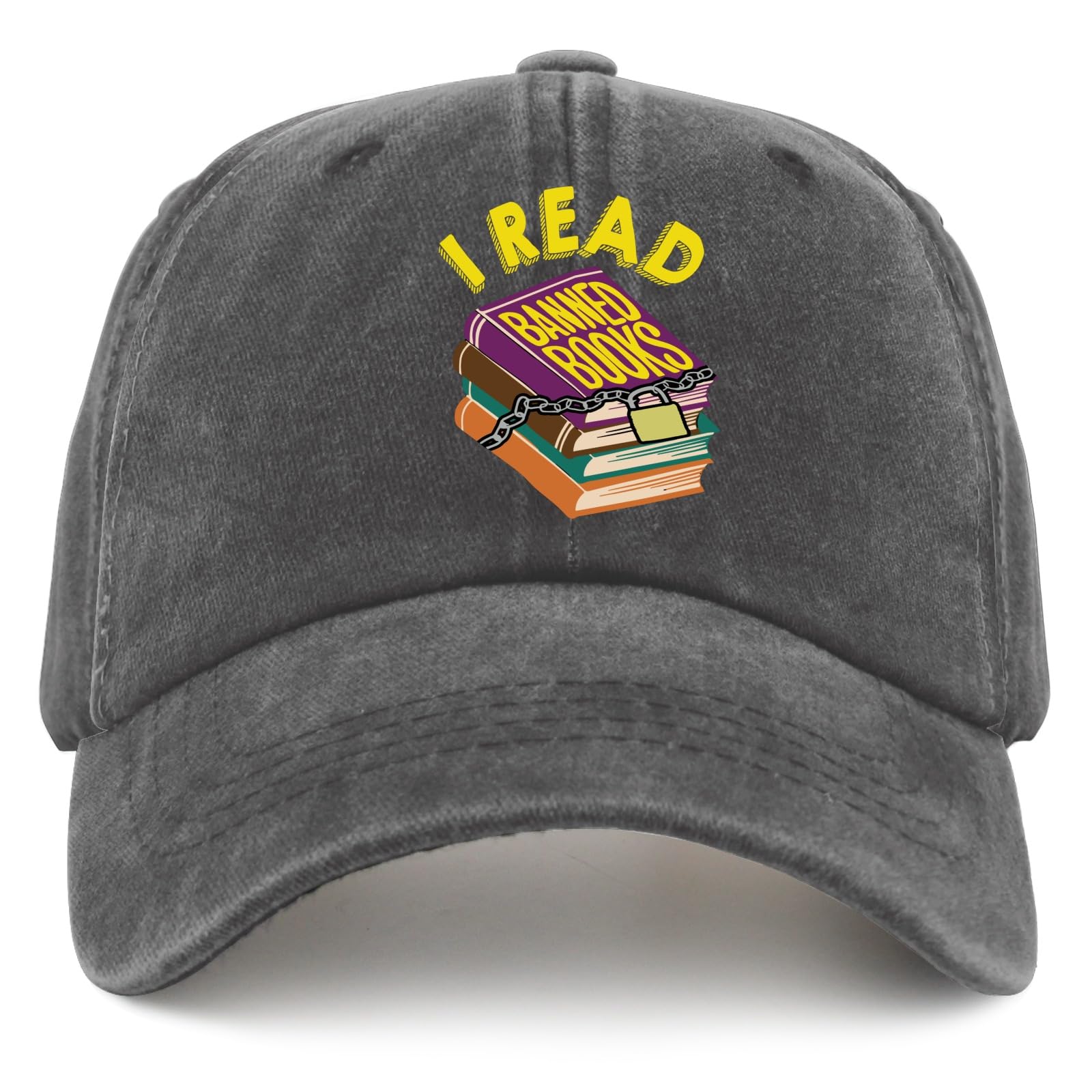 Banned Books Golf Hat - Funny Reading Hat for Men, Dad Gifts - Sun Protection for Outdoor Activities
