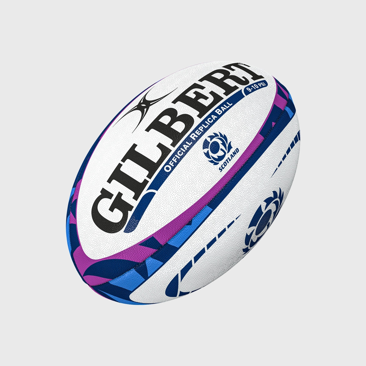Gilbert Scotland Replica Mini Rugby Ball - Navy & Purple - Perfect for Rugby Fans, Collectors & Home Decor