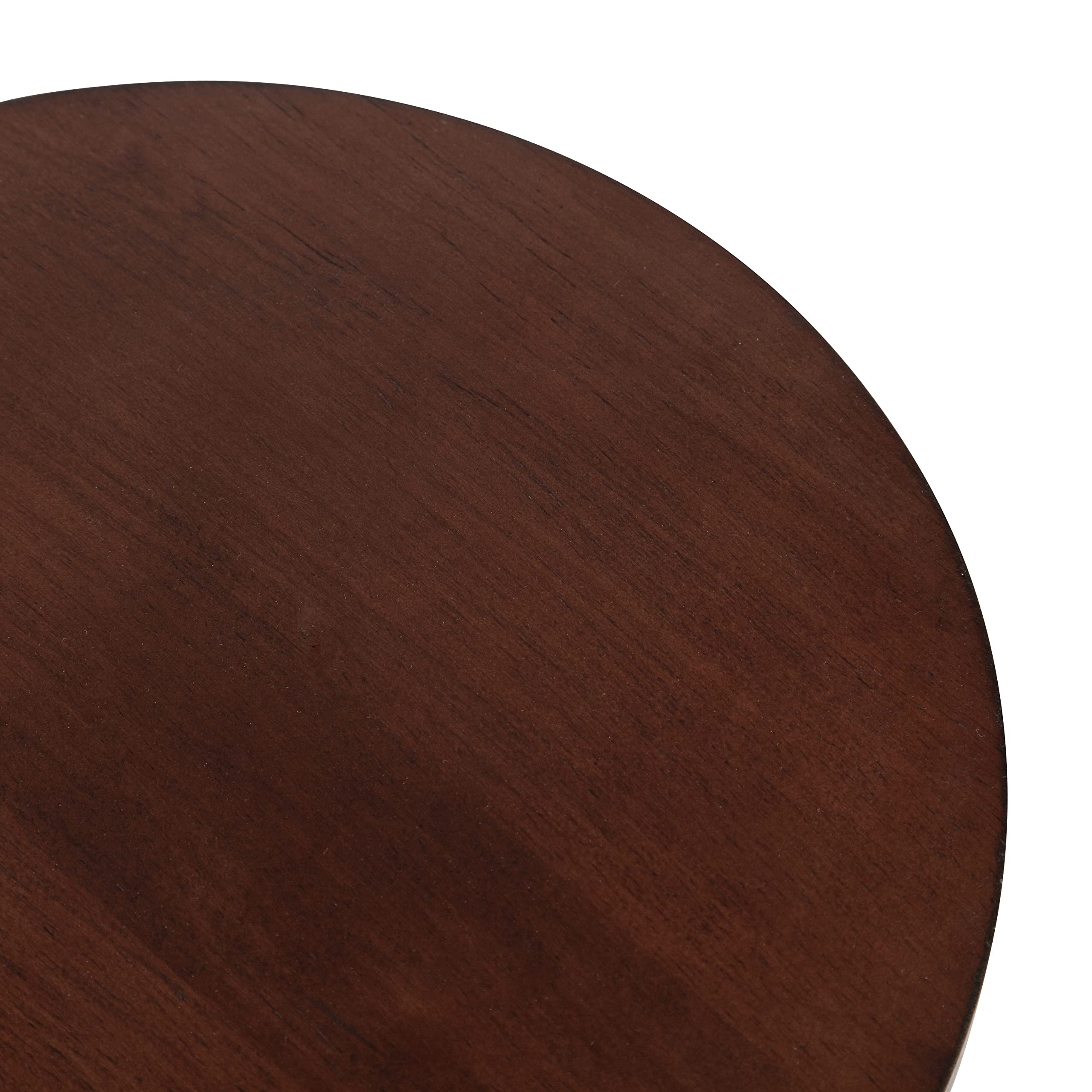 Kate and Laurel Rioux Modern Nesting Tables - Set of 2 Walnut Brown Side Tables with Space-Saving Design for Living Room, Bedroom & Office Decor | Transitional Style End Tables for Small Spaces