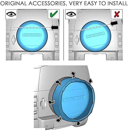 1 Pcs Carpathian Grey ABS Spare Tire Cover for Land Rover Defender 90 & 110 (2020 Model) - Durable Wheel Protection for Off-Road & Adventure Use