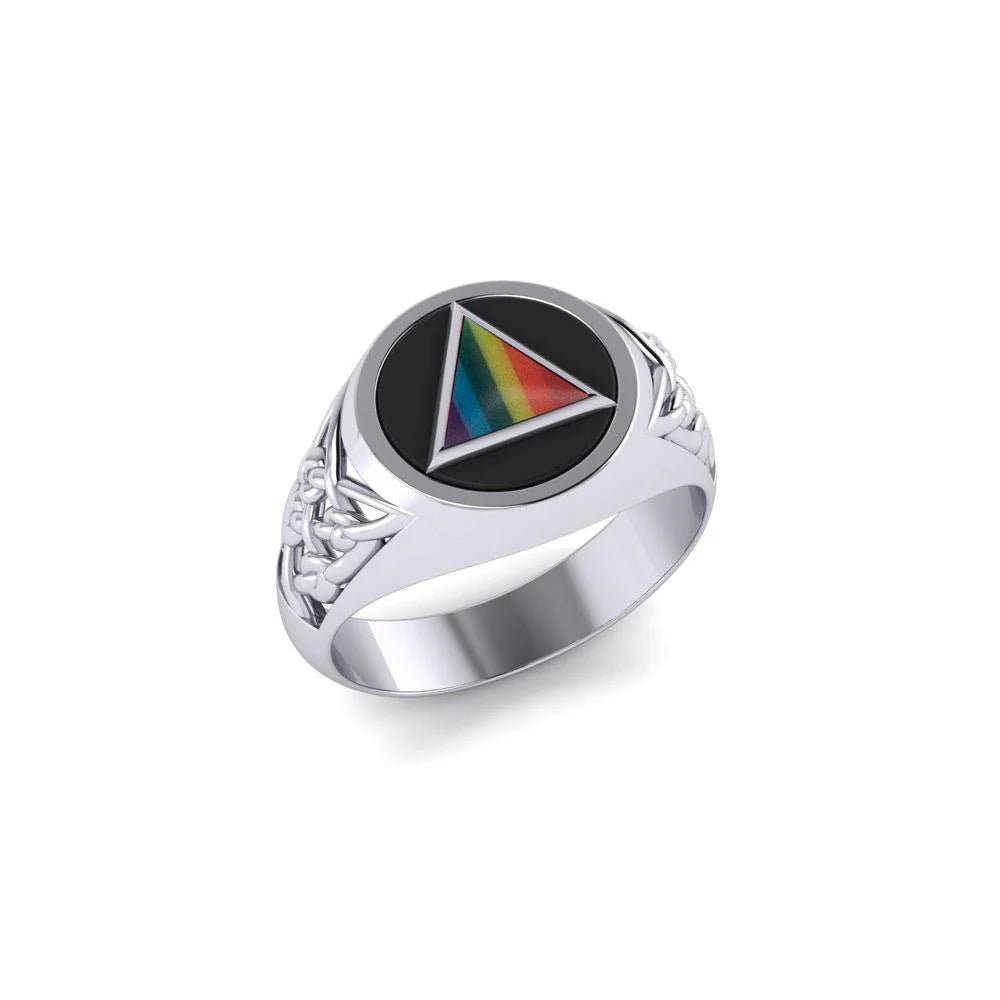 Celtic AA Recovery Silver Ring for Men & Women - Strength & Unity Symbol TR1020 - Perfect for Gifts, Weddings & Spiritual Healing