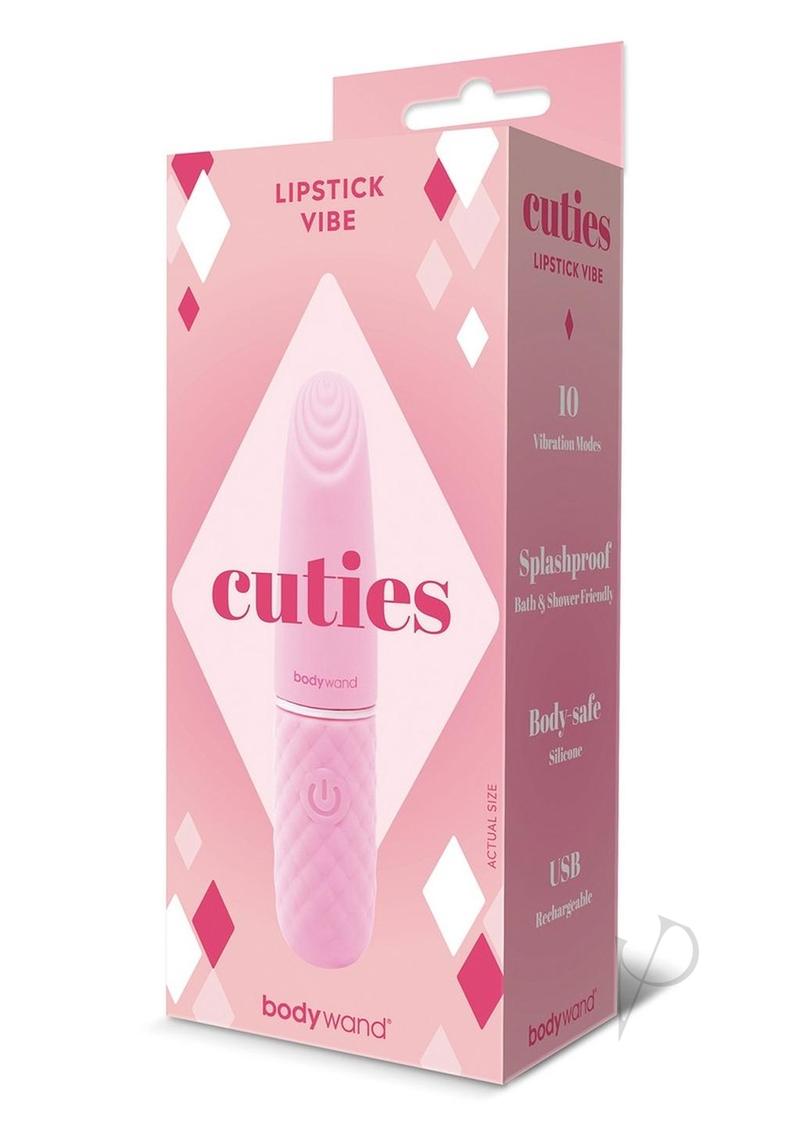 Bodywand Cuties Rechargeable Silicone Lipstick Vibrator in Pink - Perfect for Sensual Massage & Couples Intimacy